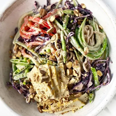 Veggie & Smoked Tofu Soba Noodle Salad